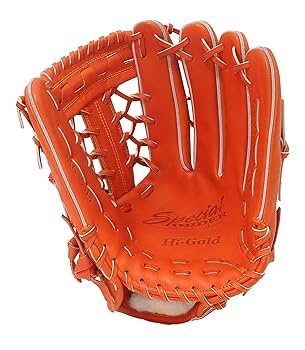 ハイゴールド　ファーストミット　オレンジ レザー 硬式　右投げ用 ハイゴールド ファーストミット オレンジ レザー 硬式 右投げ用